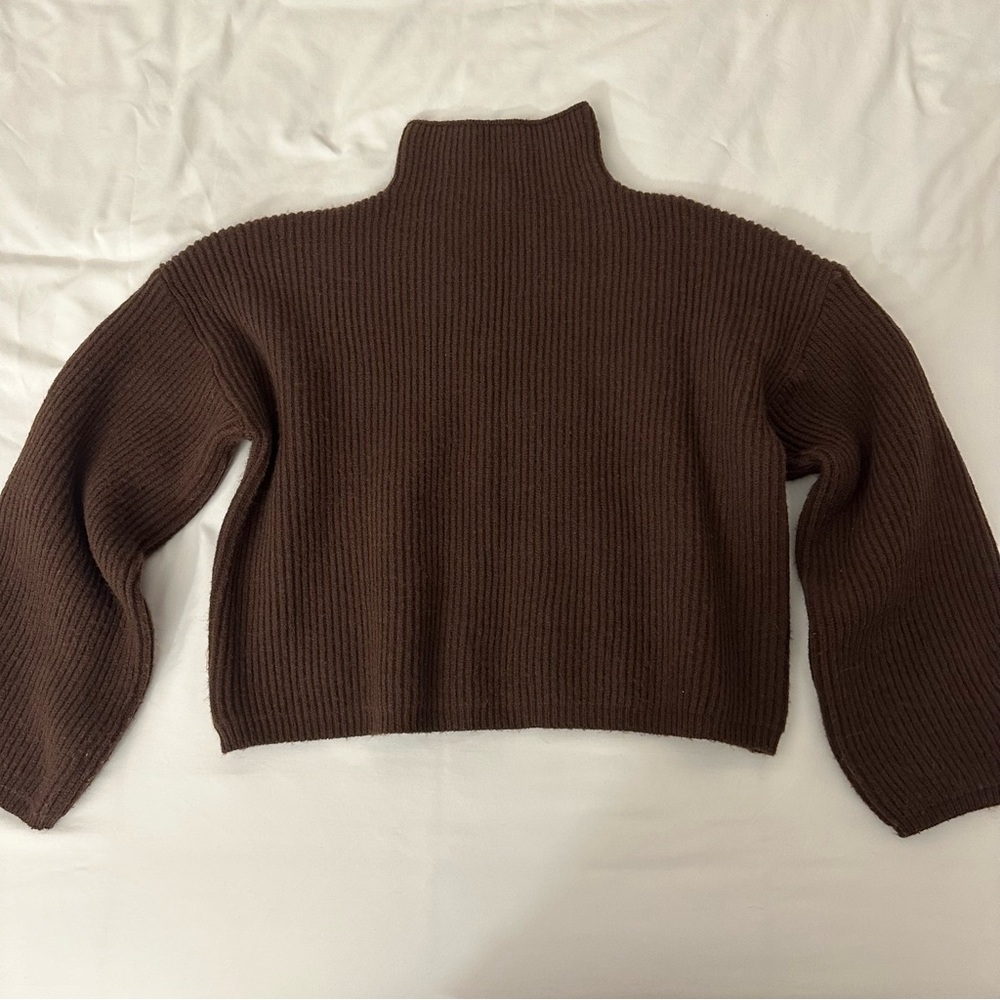 Princess Polly brown mock neck sweater